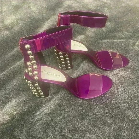 Jeffrey Campbell Shoes - Jeffery Campbell Nwot Pink studded Heals size 9